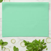 Serviette de cuisine verte à la menthe solide (Plié)