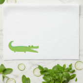 Serviette de cuisine verte d'alligator (Plié)