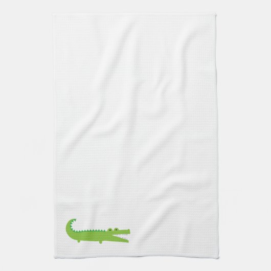 Serviette de cuisine verte d'alligator (Vertical)