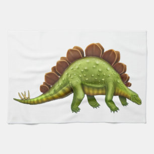 Serviette de cuisine verte de dinosaure de