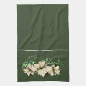 Serviette de cuisine verte et blanche de Noël (Vertical)