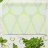 Serviette de cuisine verte et bleue abstraite (Plié)