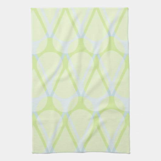 Serviette de cuisine verte et bleue abstraite (Vertical)