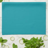 Serviette de cuisine verte Turquoise solide (Plié)