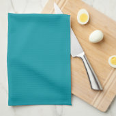 Serviette de cuisine verte Turquoise solide (Quart Plié)
