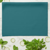 Serviette de cuisine verte Turquoise solide (Plié)