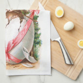 Serviette de cuisine victorienne Vintage de Pâques (Quart Plié)