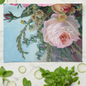 Serviette de cuisine victorienne vintage de roses (Plié)