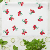 Serviette de cuisine vintage Cerises (Plié)