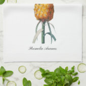 Serviette de cuisine vintage d'ananas (Plié)