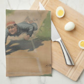 Serviette de cuisine vintage de MoJo d'Américain (Quart Plié)