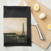 Serviette de cuisine vintage de Paris (Quart Plié)