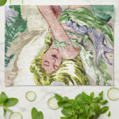 Serviette de cuisine vintage de sirène (Plié)