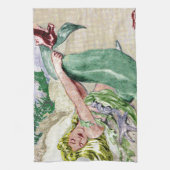 Serviette de cuisine vintage de sirène (Vertical)