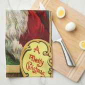 Serviette de cuisine vintage de vacances de Père (Quart Plié)