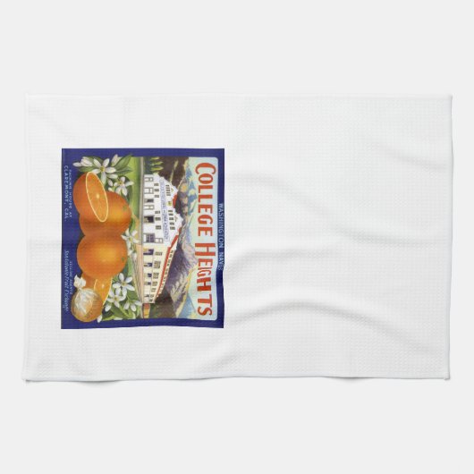 Serviette de cuisine vintage d'étiquette de caisse (Horizontal)