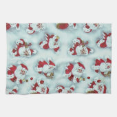 Serviette de cuisine vintage du Père Noël (Horizontal)