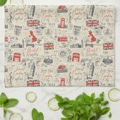 Serviette de cuisine vintage London (Plié)
