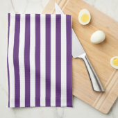 Serviette de cuisine violet et blanc (Quart Plié)