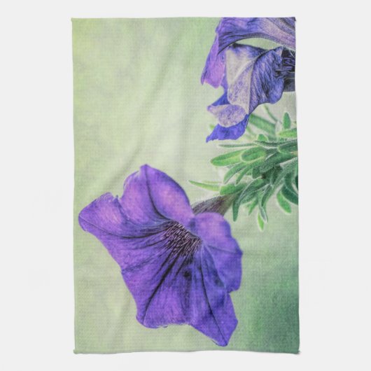 Serviette de cuisine violet peint Petunia (Vertical)