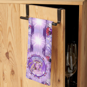 Serviette de cuisine violet Sun fairy