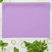 Serviette de cuisine violette en lavande solide (Plié)
