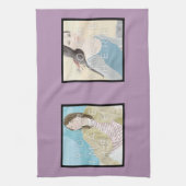 Serviette de cuisine violette faite sur commande (Vertical)