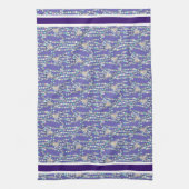 Serviette de cuisine violette Ocean Mermaid (Vertical)