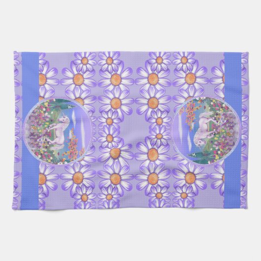 Serviette de cuisine violette Paradise (Horizontal)
