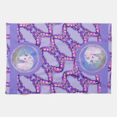 Serviette de cuisine violette Paradise (Horizontal)