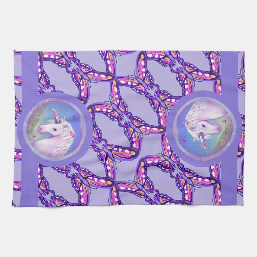 Serviette de cuisine violette Paradise (Horizontal)