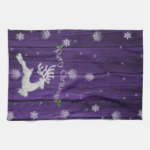 Serviette de cuisine violette Rustique Reindeer de (Horizontal)