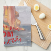 Serviette de cuisine "Vue océan" (Quart Plié)