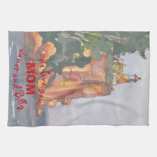 Serviette de cuisine "Vue océan" (Horizontal)