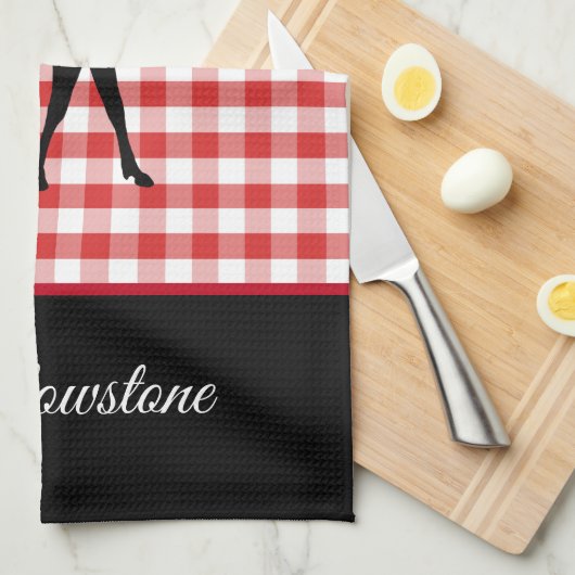 Serviette de cuisine Yellowstone Deer (Quart Plié)