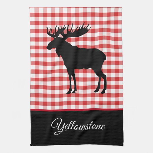 Serviette de cuisine - Yellowstone Moose (Vertical)
