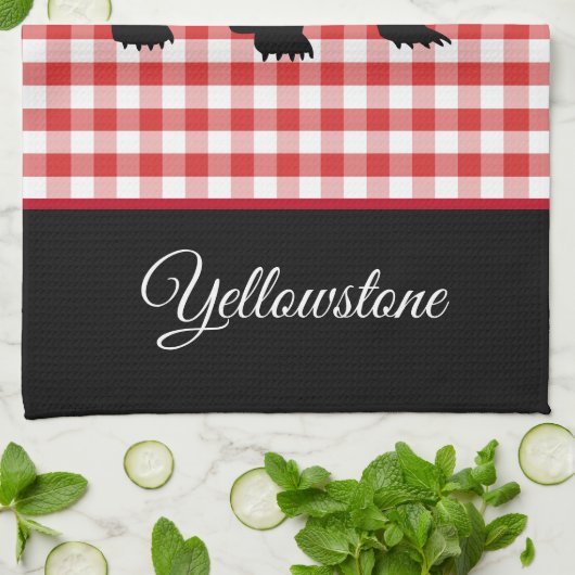 Serviette de cuisine Yellowstone Ours (Plié)