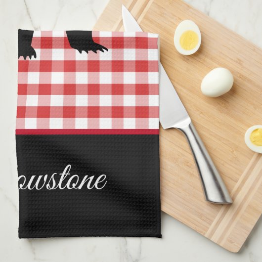 Serviette de cuisine Yellowstone Ours (Quart Plié)