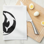 Serviette de cuisine Yin Yang Dolphins (Quart Plié)
