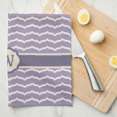 Serviette de cuisine Zigzag fleurie (Quart Plié)