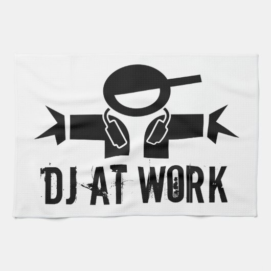 Serviette de Deejay | Équipement DJ avec slogan pe (Horizontal)