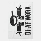 Serviette de Deejay | Équipement DJ avec slogan pe (Vertical)