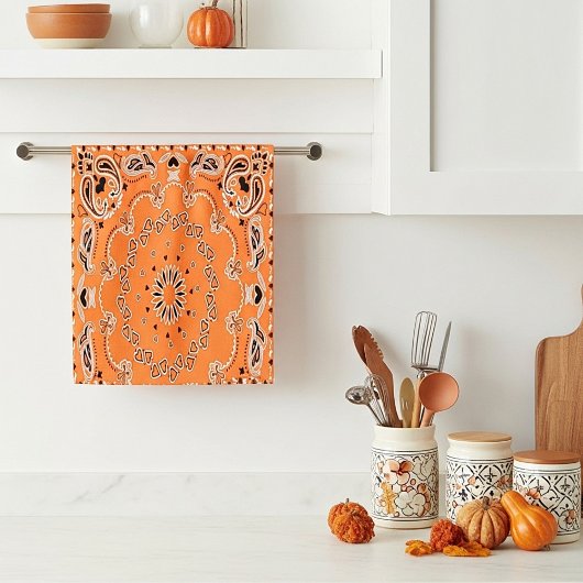 Serviette de design oriental orange