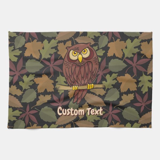 Serviette de dessin de hibou (Horizontal)
