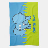 Serviette de dessin d'éléphant bleu (Vertical)
