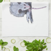 Serviette de "deux opossums" (Plié)