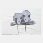 Serviette de "deux opossums" (Horizontal)