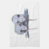Serviette de "deux opossums" (Vertical)