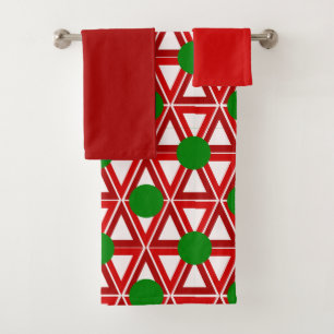 Serviette de douche à triangles de Noël