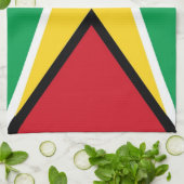 serviette de drapeau de pays de la Guyane (Plié)